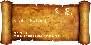 Kratz Roland névjegykártya